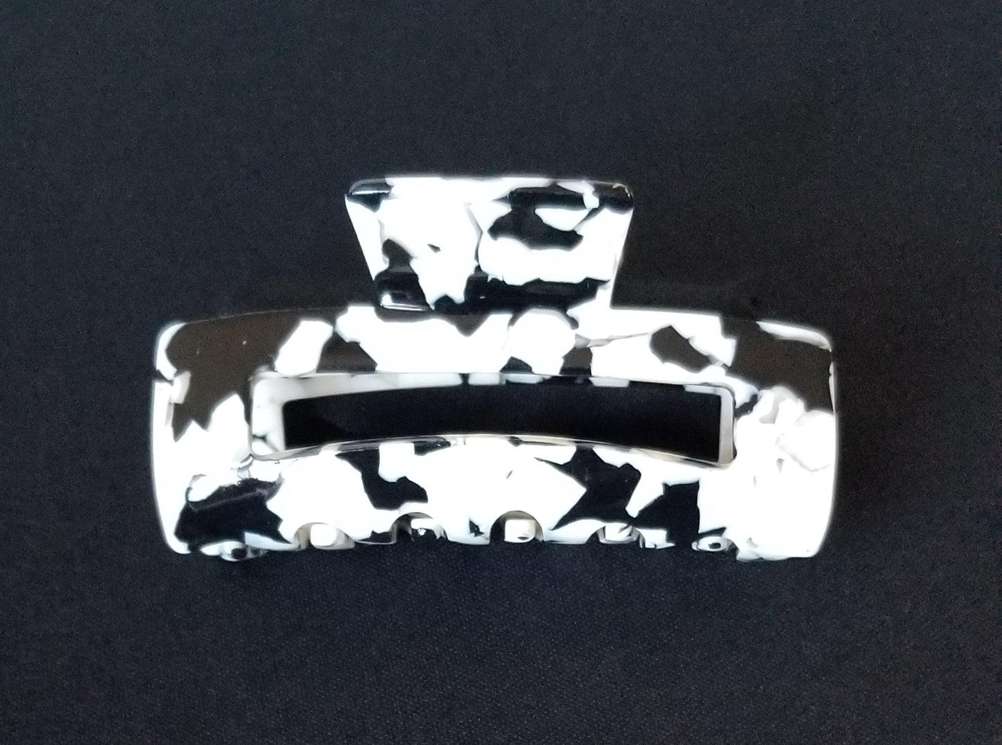 Large 3.1" Hollow Celluloid Acetate Claw Tortoise Hair Clip