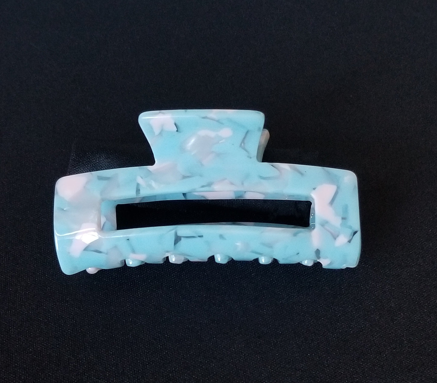 Large 3.1" Hollow Celluloid Acetate Claw Tortoise Hair Clip