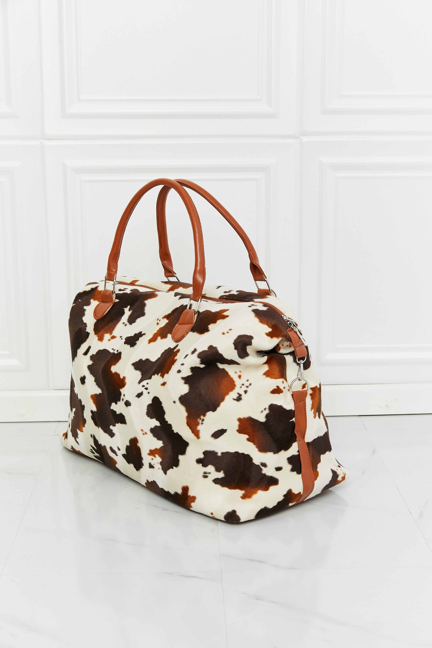 Animal Print Plush Weekend Bag Carry All Bag