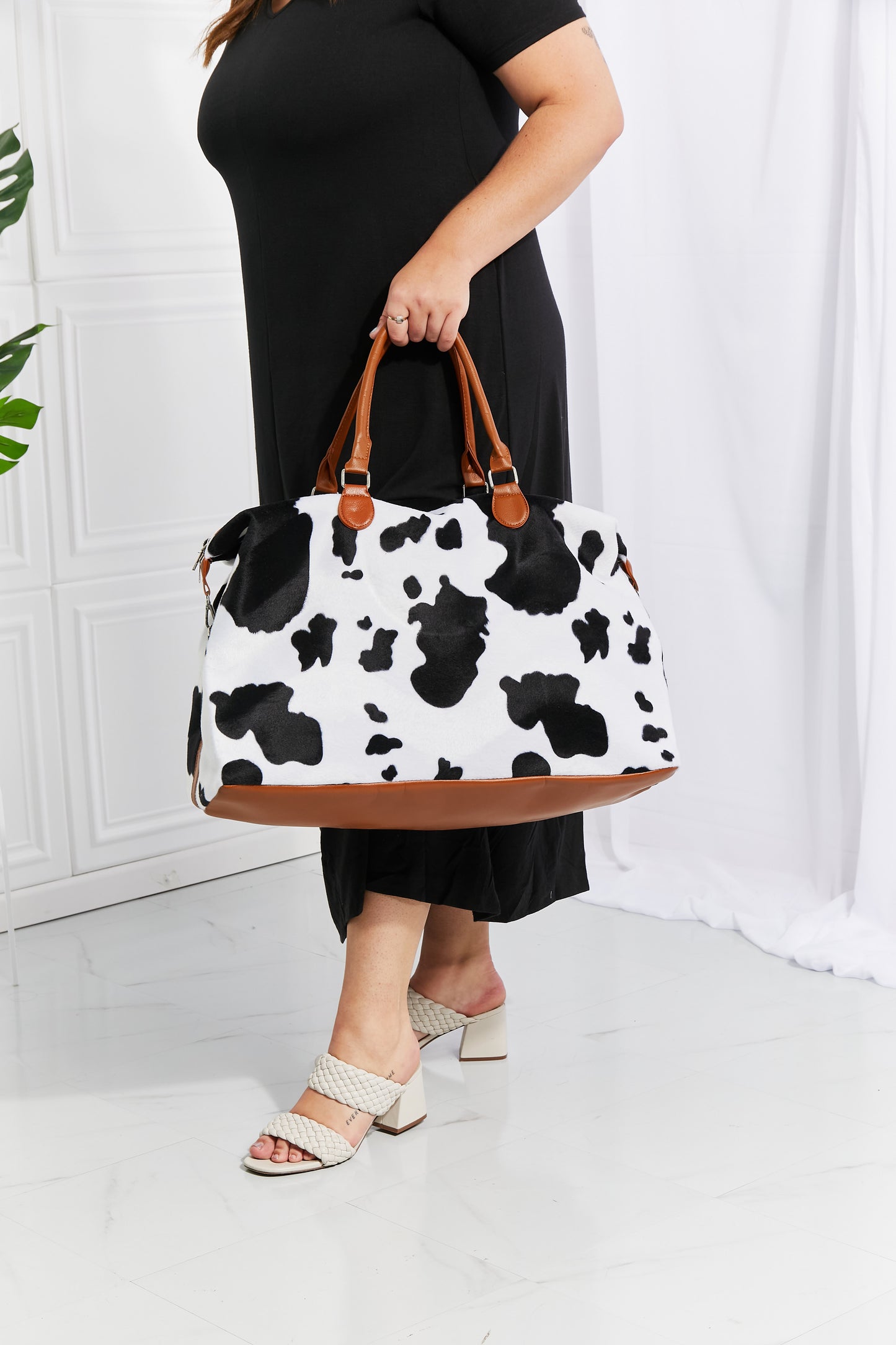 Animal Print Plush Weekend Bag Carry All Bag