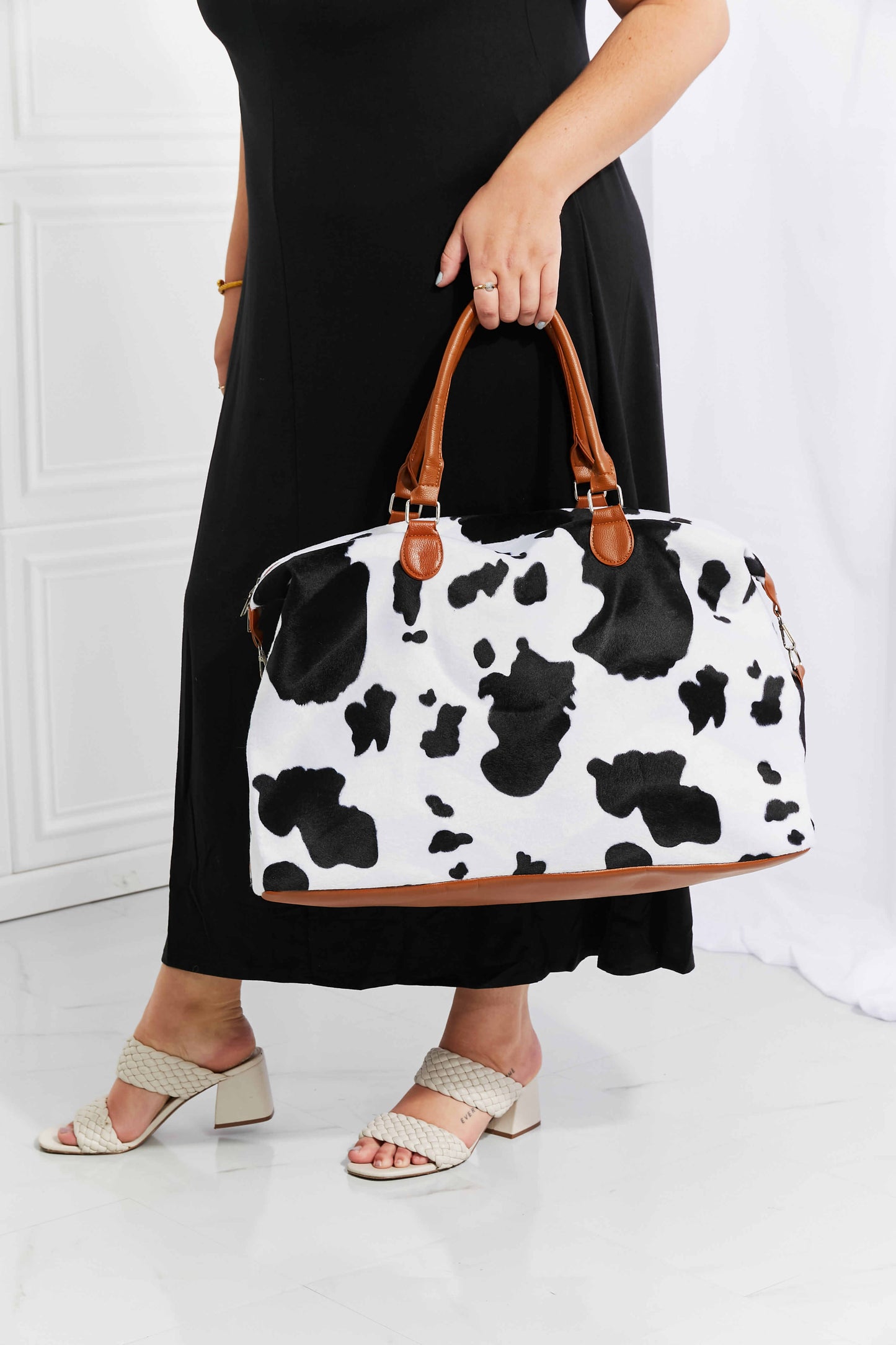 Animal Print Plush Weekend Bag Carry All Bag