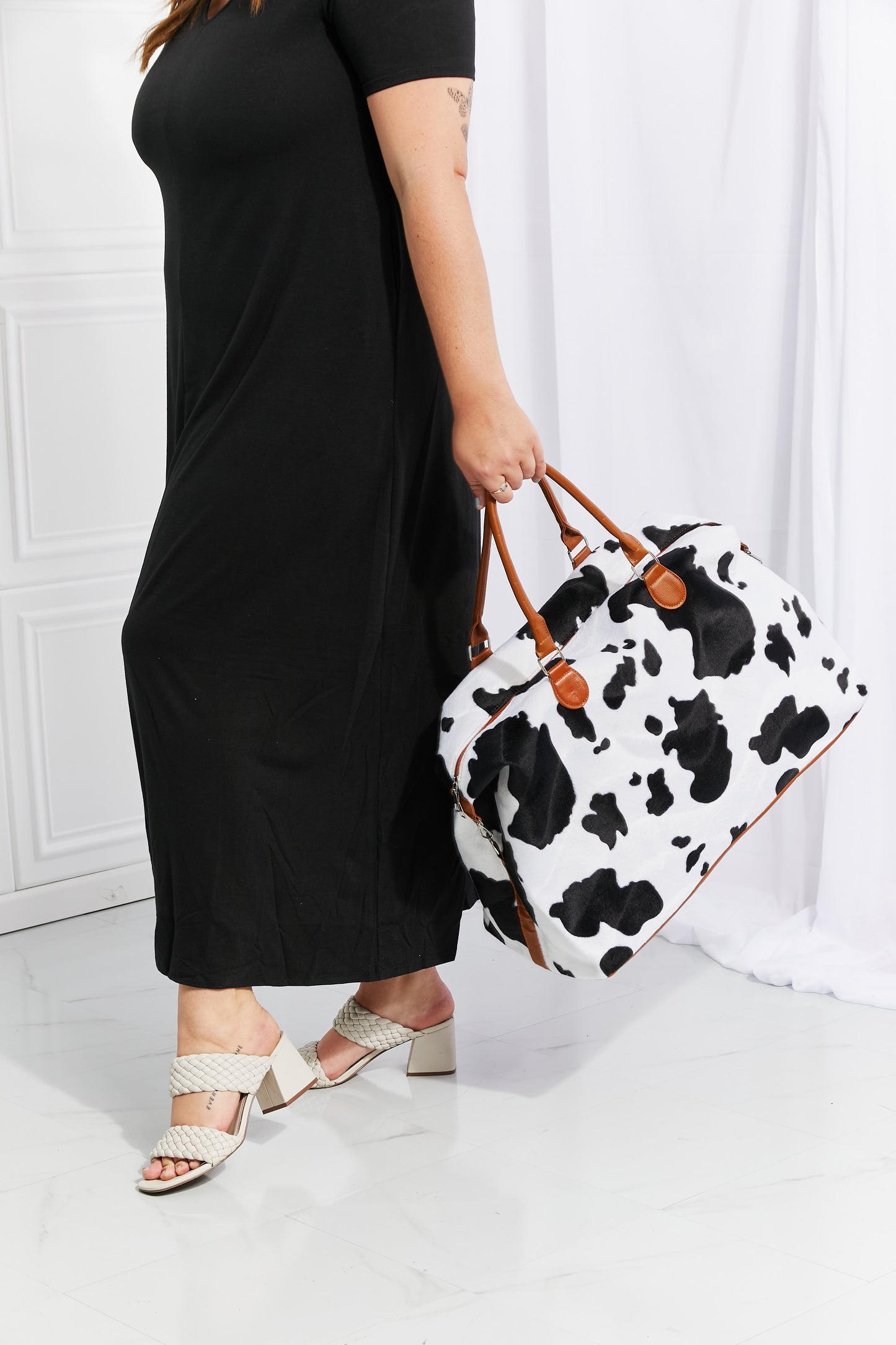 Animal Print Plush Weekend Bag Carry All Bag