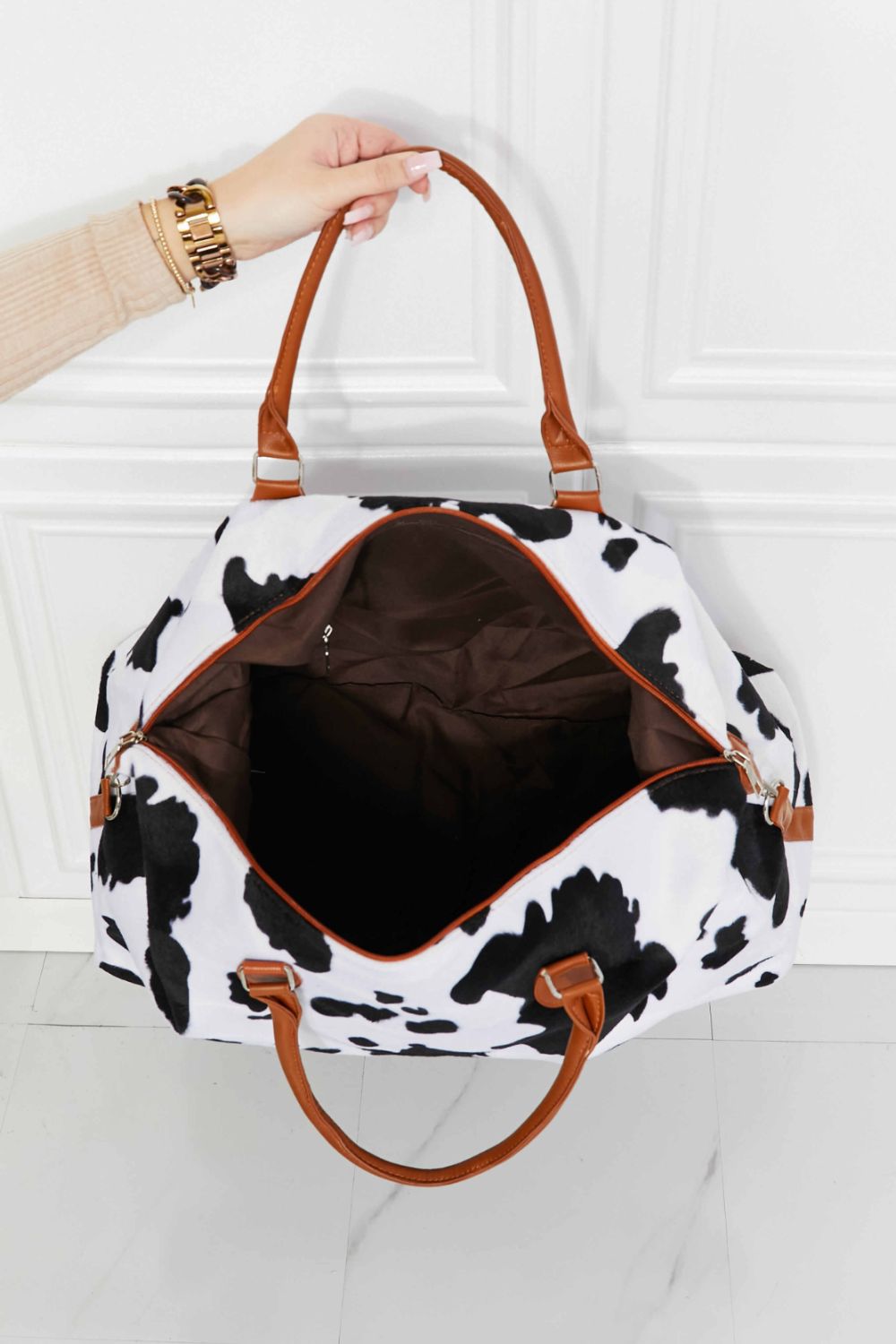 Animal Print Plush Weekend Bag Carry All Bag