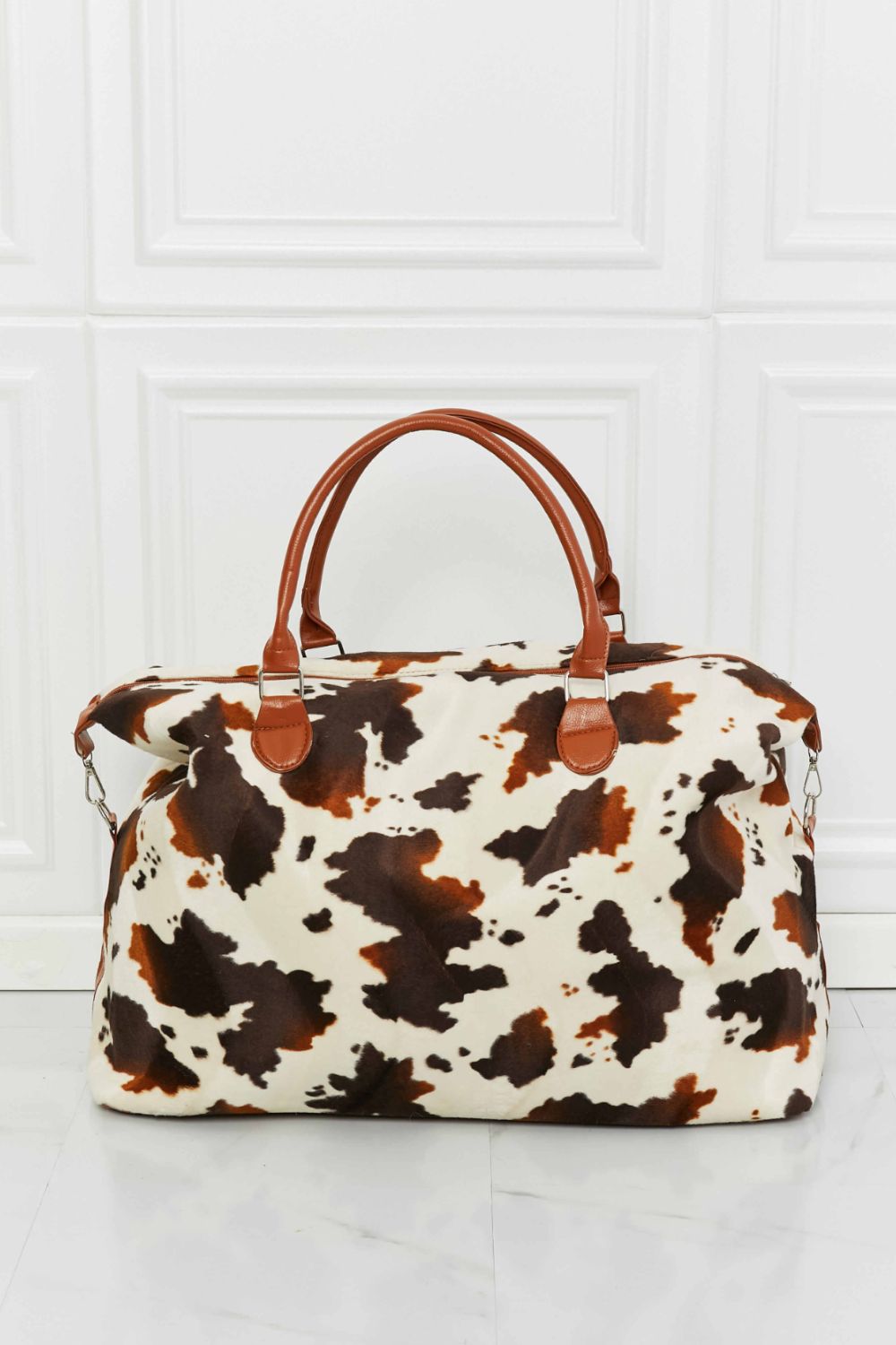 Animal Print Plush Weekend Bag Carry All Bag