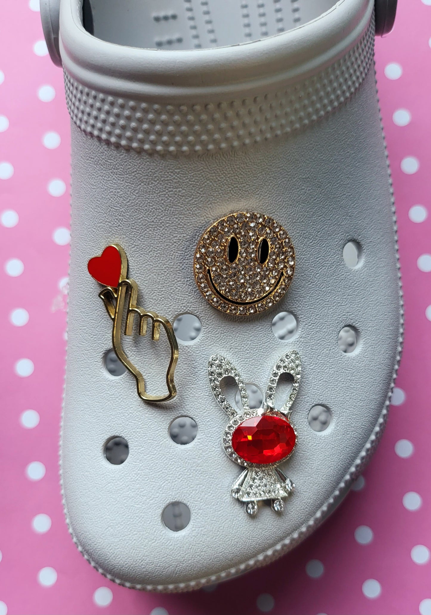 Bling Shoe Charms Metal Faux Gold Rhinestones Luxury Crystal