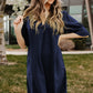 Puff Sleeve Shift Dress