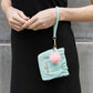 Faux Leather Pouch, Key Ring Bag, Gift Idea