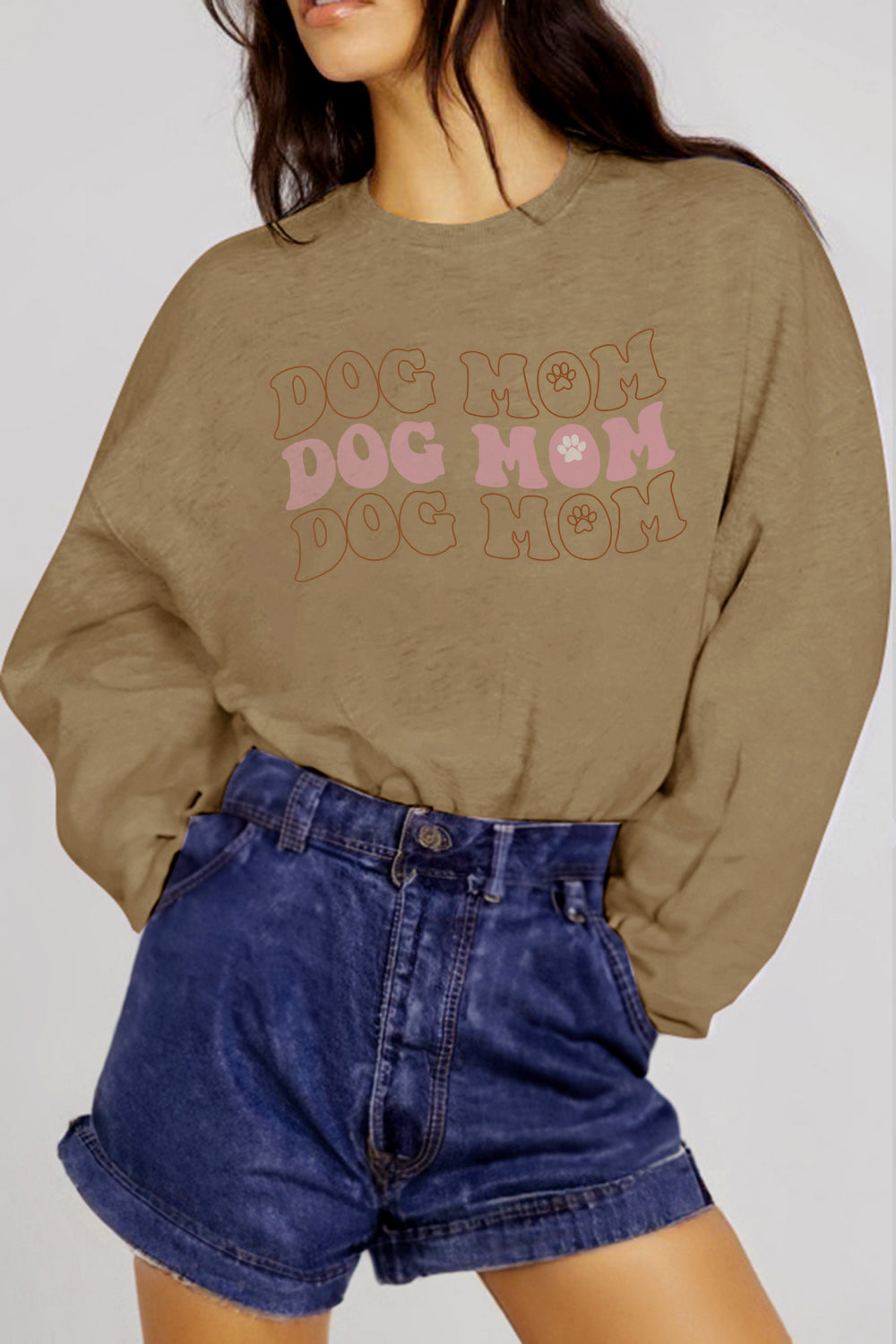 Dog Lover Graphic Dog Mom Sweatshirt