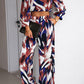 Printed Cropped Top and Pants Set