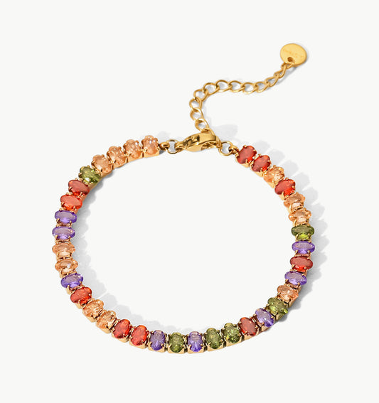 18K Gold Plated Multicolored Fashion Bracelet
