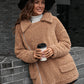 Women's Zip-Up Collared Teddy Shacket