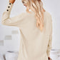 V-Neck Long Sleeve Button Detail Blouse