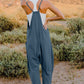 Bohemian V-Neck Sleeveless Jumpsuit with Pocket