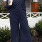 Textured Long Sleeve Top and Drawstring Pants 2 Piece Set