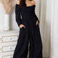 Black Casual Chic Jumpsuit with Pockets
