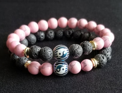 Yin and Yang Stacking Bracelet Set