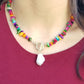 Confetti Color Stone Beaded Pearl Necklace for Girls Women