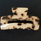 Large 3.1" Hollow Celluloid Acetate Claw Tortoise Hair Clip