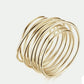 Gold Plated Hoop Ring for Girls Women