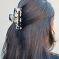 Large 3.1" Hollow Celluloid Acetate Claw Tortoise Hair Clip