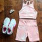 Tie dye 2 Piece Set, Sport Bra & Biker Shorts Set, Yoga, Running Set, Training Workout, Gift Idea