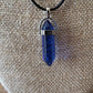 Healing Crystal Fashion Necklace on a  Black Soft Rope Unisex
