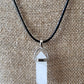 Healing Crystal Fashion Necklace on a  Black Soft Rope Unisex