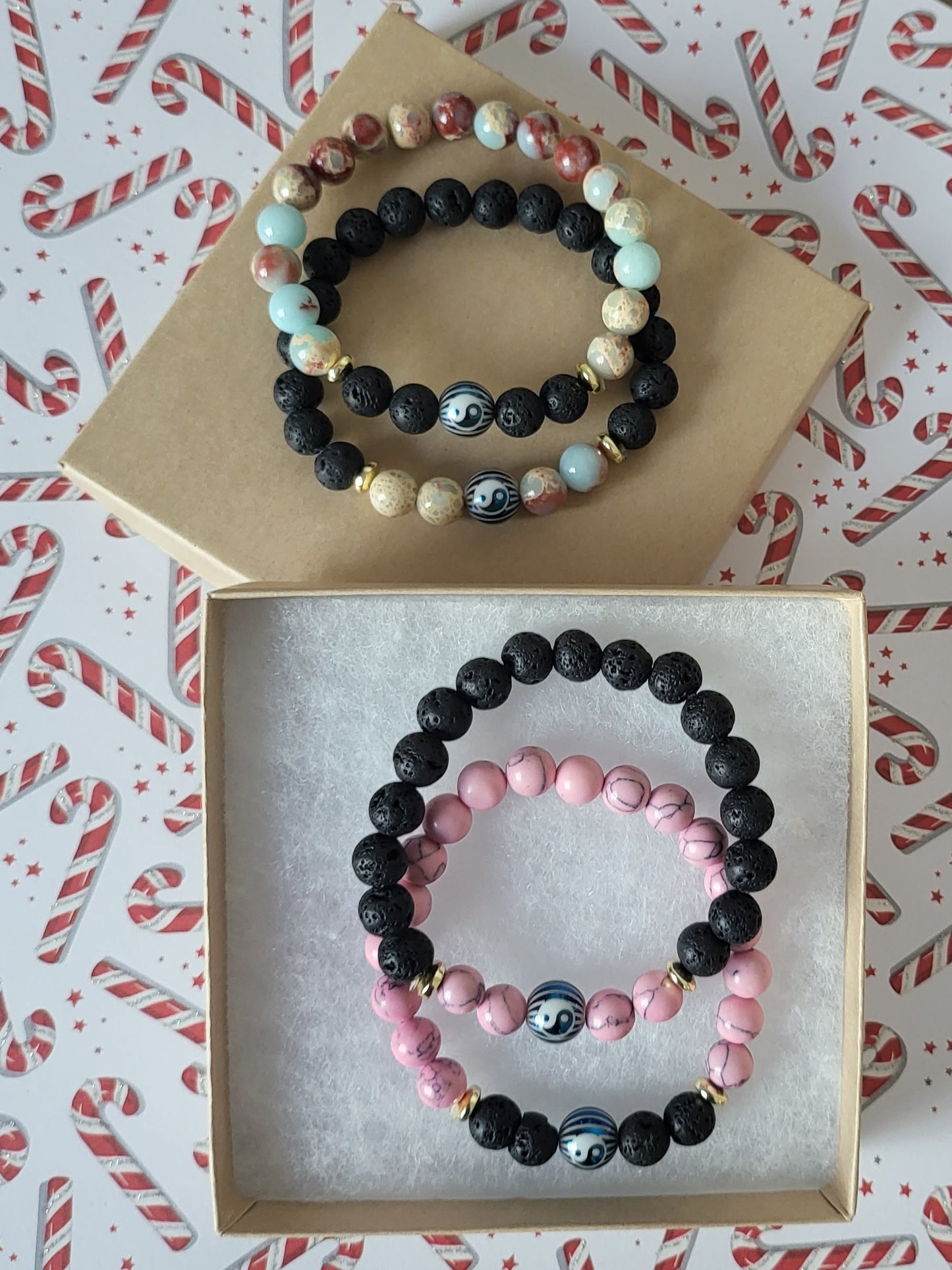 Yin and Yang Stacking Bracelet Set