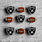 Football and Raiders Charms for Croc Shoes & Bracelet Jibbitz