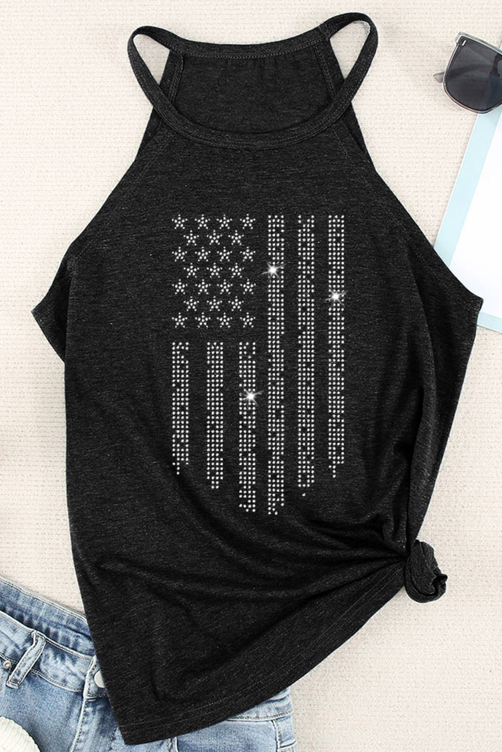 Graphic American Flag Women's Tank