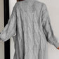 Casual Chic Long Cable-Knit Cardigan