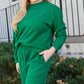 Textured Long Sleeve Top and Drawstring Pants 2 Piece Set