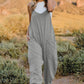 Bohemian V-Neck Sleeveless Jumpsuit with Pocket