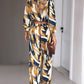 Printed Cropped Top and Pants Set