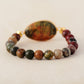 Geometrical Colored Beaded Stone Bracelet