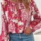 Floral Buttoned Long Sleeve Blouse
