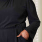 Black Open Back Romper with Pockets