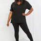 Brushed Microfiber Lounge Set in Black