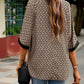 Geometric Print Ladies Notched Blouse