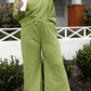 Textured Long Sleeve Top and Drawstring Pants 2 Piece Set