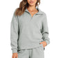 Women's Cozy Zip-Up Fleece Top and Slit Shorts Set