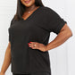 Brushed Microfiber Lounge Set in Black