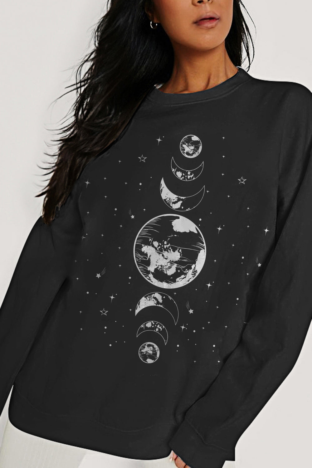 Earth & Moon Graphic Sweatshirt