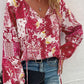 Floral Buttoned Long Sleeve Blouse