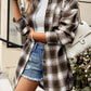 Plaid Long Sleeve Dress or Plaid Long Sleeve Shirt Shacket