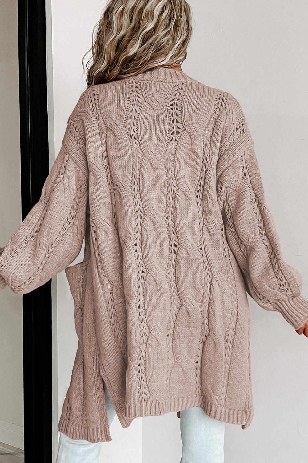 Casual Chic Long Cable-Knit Cardigan