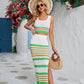 Cropped Tank and Split Skirt Set