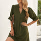 Puff Sleeve Shift Dress