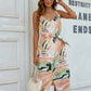 Printed Tie-Waist Spaghetti Strap Dress