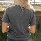 THANKFUL GRATEFUL BLESSED Graphic Crewneck Tee